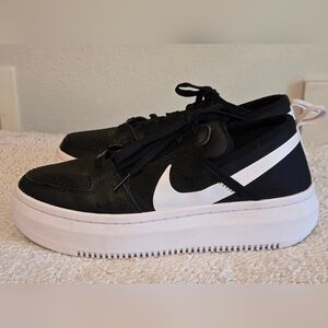 Nike Women's Court Vision Alta Black Platform Sneakers Sz 10